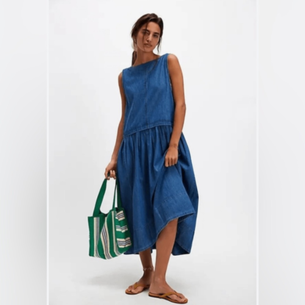 Free People soraya denim midi dress